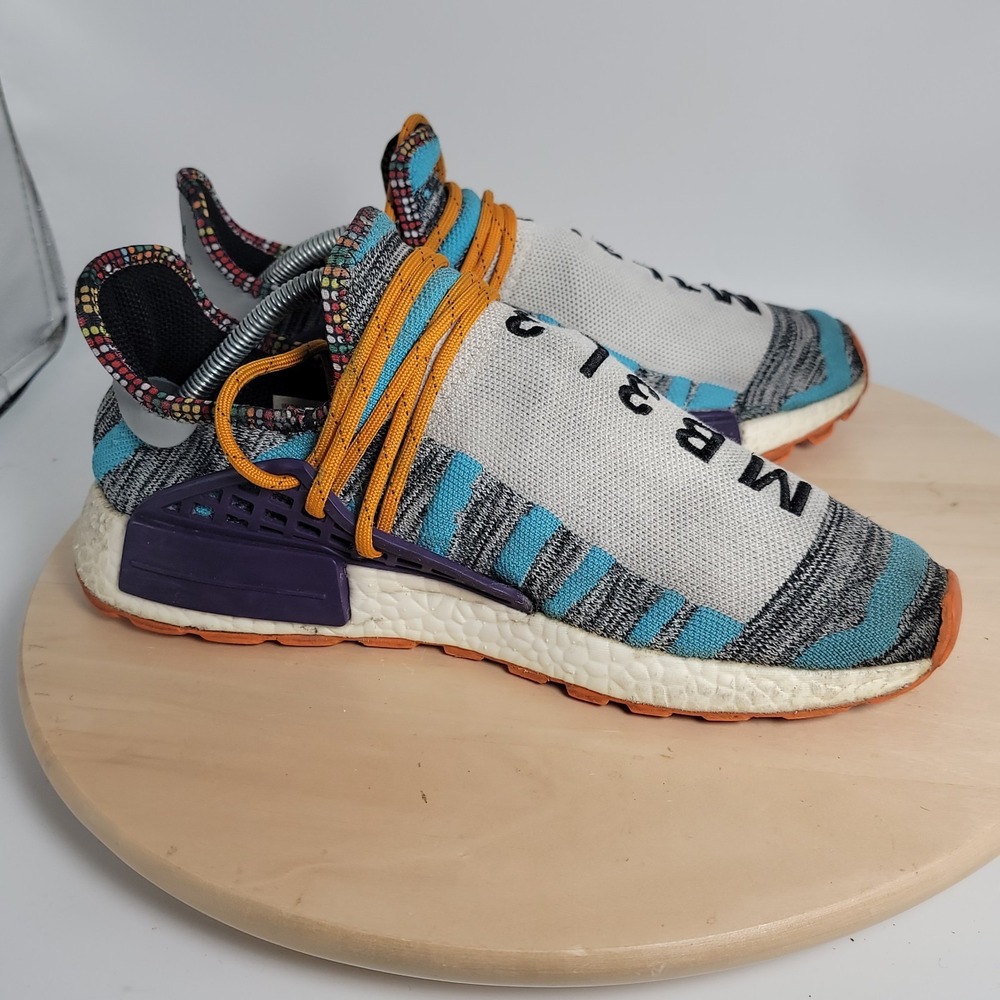 ADIDAS PHARRELL WILLIAMS HU HUMAN RACE NMD SOLAR PACK ORANGE SIZE 9.5 - Picture 5 of 10